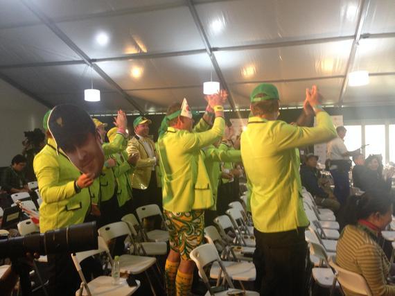 欢呼的澳洲球迷